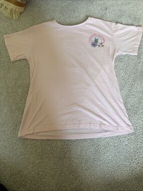 Girls' Light Pink Daisy Graphic Short Sleeve Tee - Brand Unspecified
